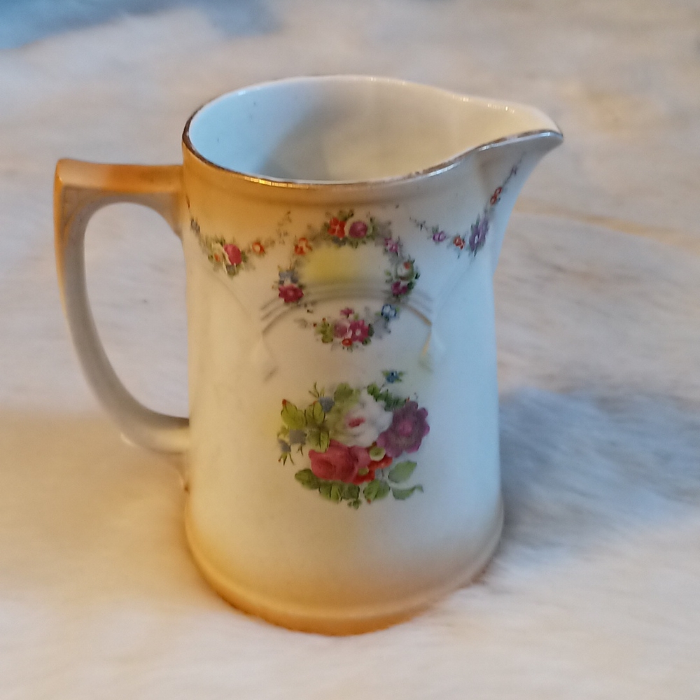 Antique Crown Porcelain Pitcher Made England - Picture 2 of 4